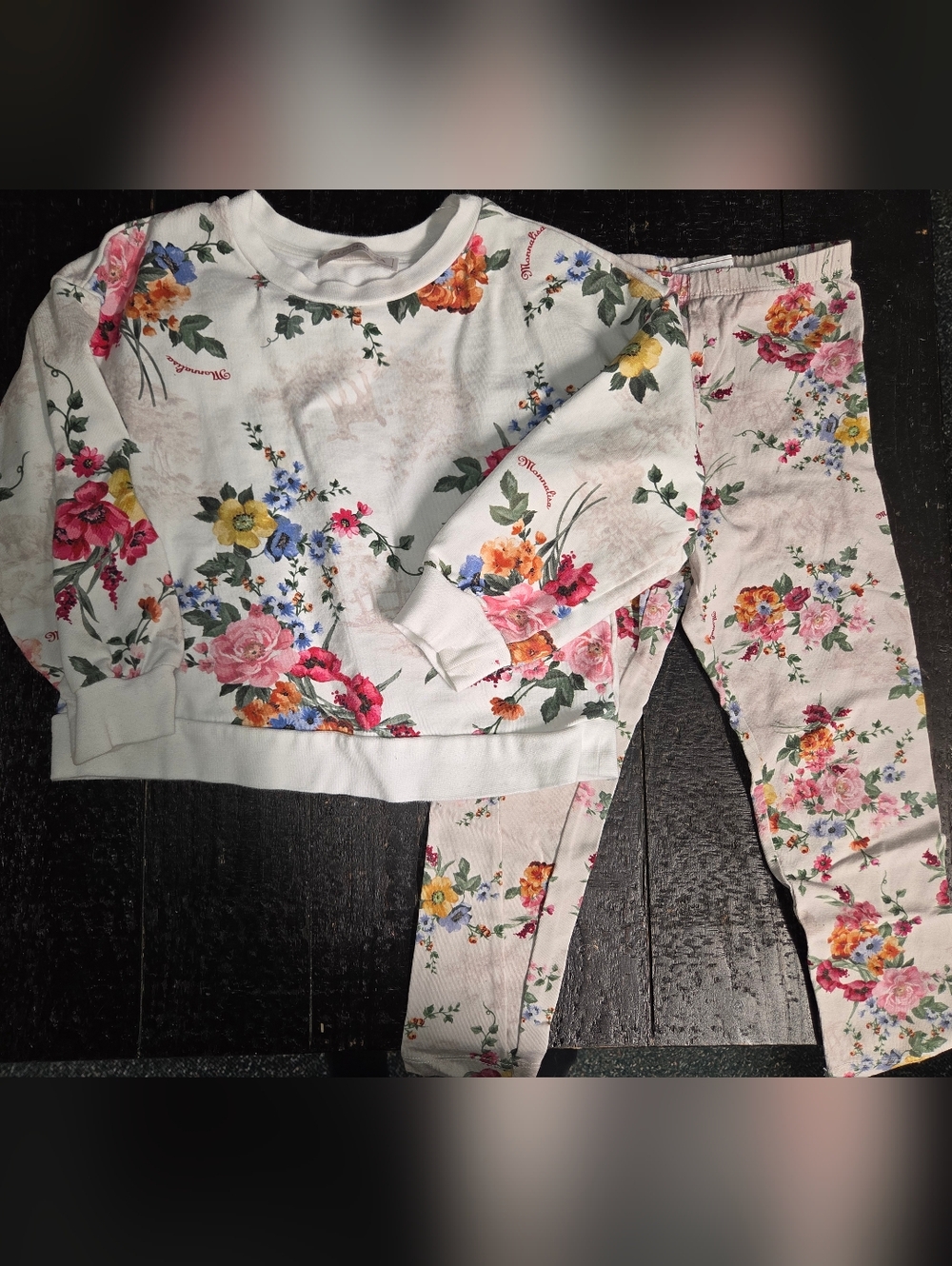 MonnaLisa Floral Sweatshirt and Legging Set